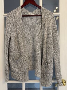 MADEWELL Women’s Gray Knit Marled Glenmont Open Front Cardigan Size XS